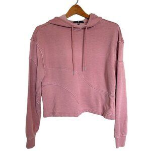7 For All Mankind Mineral Washed Dusty Pink Hooded Sweatshirt Size X-Small